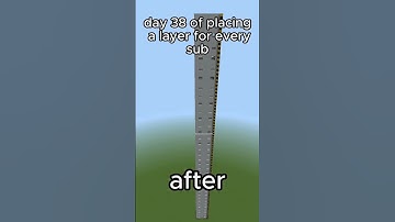 day 38 of placing a layer for every sub  #minecraft #minecraftshorts #viralshorts
