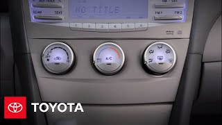 2010 Camry How-To: Manual Climate Control | Toyota