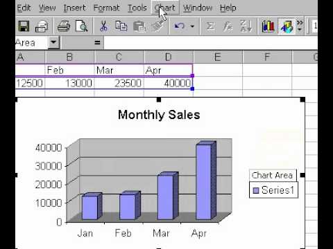 microsoft office excel 2000 changing chart types youtube excel 2000 charts