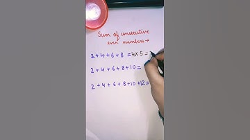 sum of consecutive even numbers. #shorts #mathstricks #shortcut #subscribe