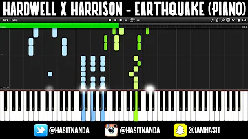 Hardwell & Harrison - Earthquake (How to play on PIANO)