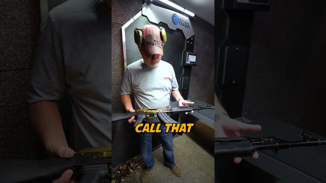 Shooting A GOLD AK 47 In My Basement Range