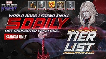 Panduan 5 Daily Menyelesaikan WBL Knull Dan Tier Damage List - Marvel Future Fight Indonesia 🇮🇩