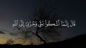 آيات من القرآن العَظـيم - سورة يوسف [ اسلام صبحي ] - اية(٨٦-٨٧)-{قال إنما أشكو بثي وحزني إلى الله﴾