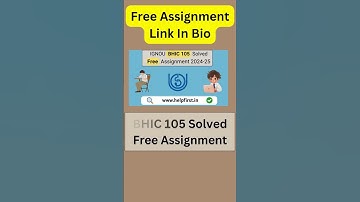 Download IGNOU BHIC 105 Solved Free Assignment 2024-25  #ignou