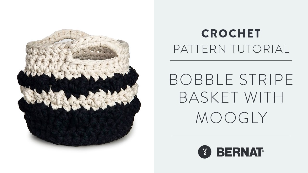 Big and Little Crochet Basket Set Video Tutorials on Moogly