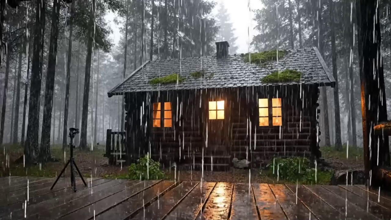 Heavy Night Rain for Deep Sleep Instantly