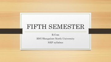 Bangalore North University|BNU 5th Sem NEP syllabus