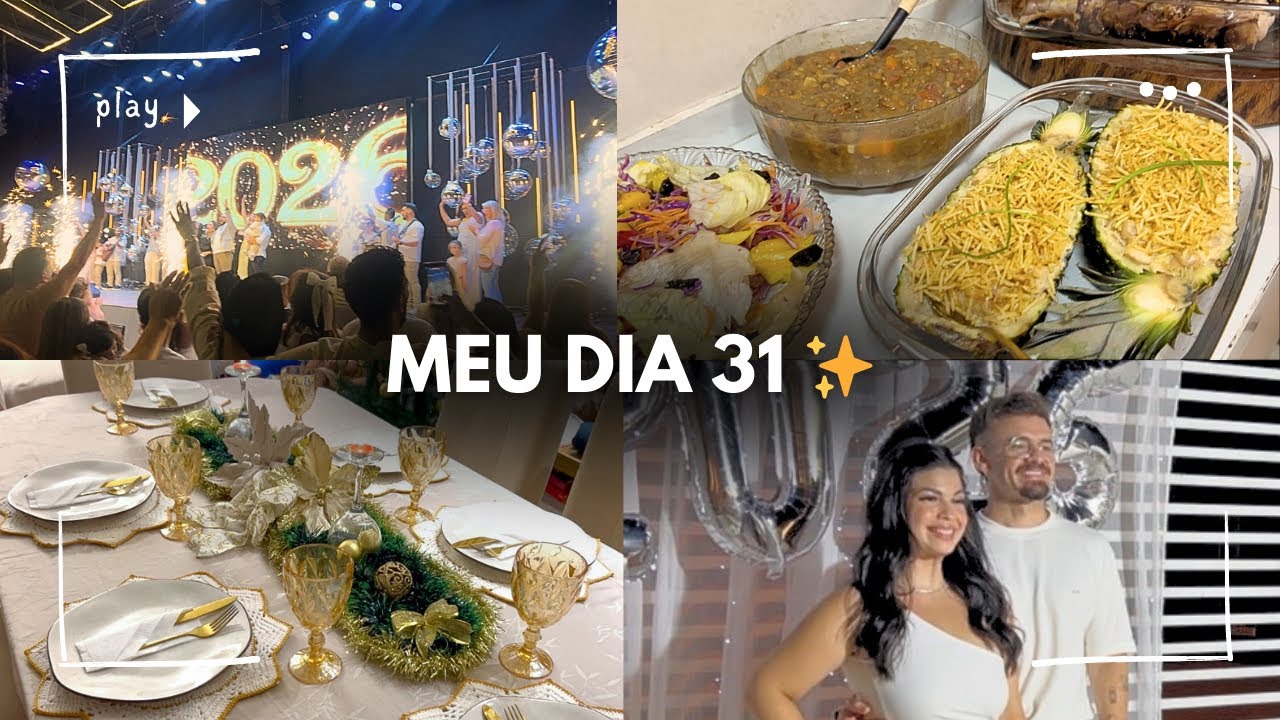 VLOG do meu dia 31 | Ceia, igreja, amigos e a virada do ano