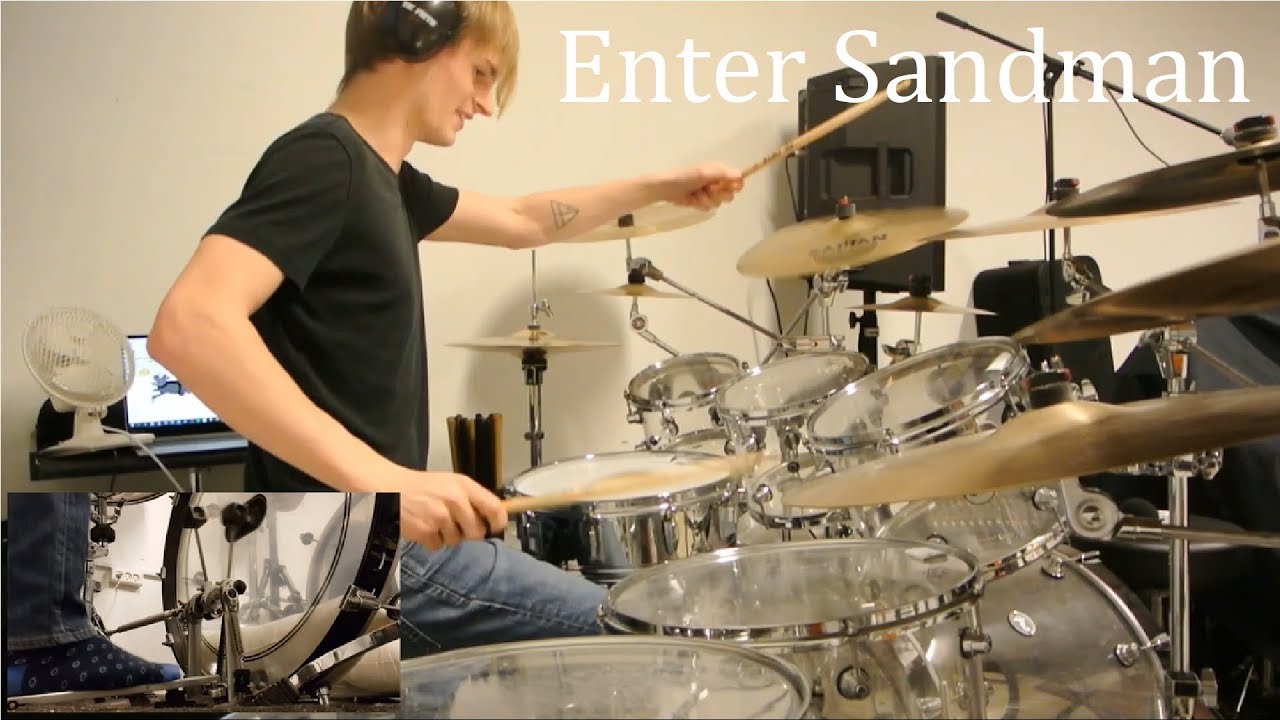 Metallica - Enter Sandman [Drum Cover /w Foot Cam] 115% speed ...