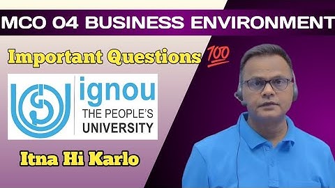 MCO 4 | Business Environment | 2023 | IGNOU | @commerce_education_center