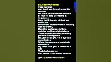 “Perfect Self Introduction for Interview | Short & Confident Example 💼✨”