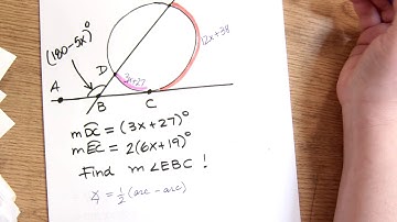 Secant Tangent Angle Problem