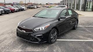 2021 KIA Forte GT Line in Aurora Black with Black Kia Forte With Black Rims