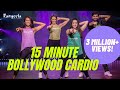 Bollywood dance cardio 15 minute nonstop workout  high and low impact  rangeela dance company