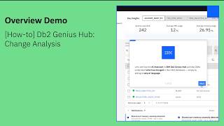 [How-to] Db2 Genius Hub: Change Analysis
