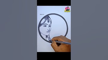 How to draw Radha Rani with Flute of Krishna | Radha Rani drawing #drawing #radharani #shorts #art