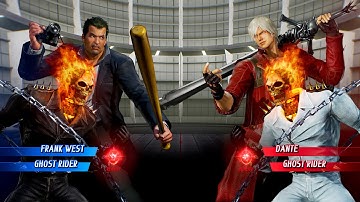 FRANK WEST & GHOOST RIDER VS RED DANTE & WHITE GHOST RIDER - Marvel vs Capcom Infinite All Costumes