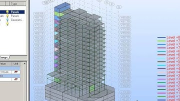 Robot Millennium     Core results for high rise buildings