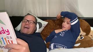 Ed and Aidan read 'My Daddy is a Silly Monkey'