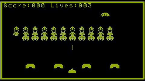 Space Invaders adaptation for a 16-Bit PIC Microcontroller | Proteus Simulation