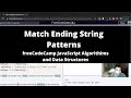 Match Ending String Patterns (Regular Expressions) freeCodeCamp tutorial