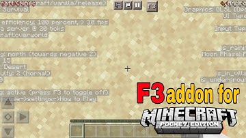 F3 addon for Minecraft pe | Java debug screen|