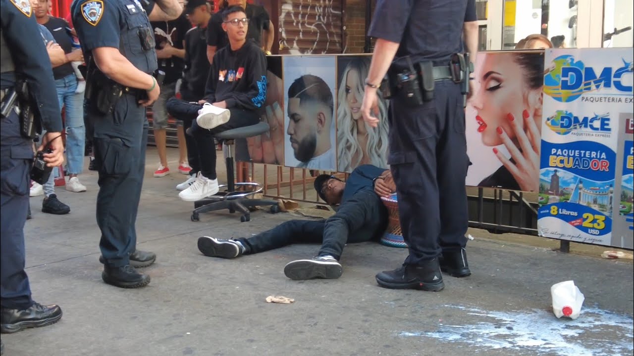 Man Got Caught Stealing. Roosevelt Avenue, Queens. NYC.
