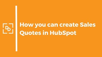 Sales Quotes tool - Hubspot