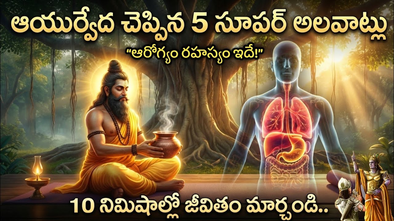 ఉదయం చేసే 5 అలవాట్లు – శరీర శుద్ధి & మానసిక ప్రశాంతత | Ayurvedic Morning Routine Telugu
