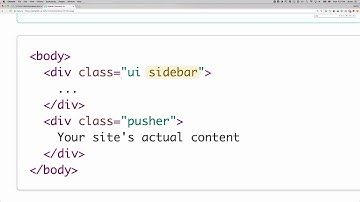 Semantic ui 5 - 사이드바