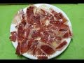 How to start cutting an Acorn iberian ham - Como empezar el corte de jamón iberico de bellota