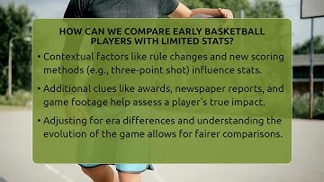 How Can We Compare Early Basketball Players With Limited Stats? - Basketball Stats Central