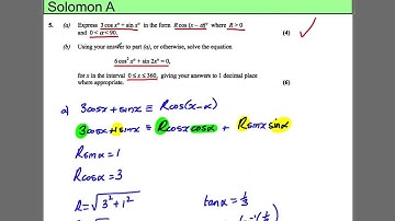 Core 3 - R cos alpha method - Solomon Paper A - Q5