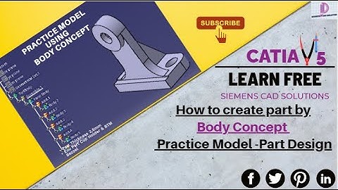 CATIA V5|BODY CONCEPT|PRACTICE MODEL CREATED USING BODY CONCEPT|PART DESIGN