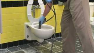 Cleaning a Toilet With a Kaivac No-Touch Cleaning System