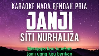 Janji - Siti Nurhaliza Karaoke Nada Rendah Pria  3 Fm