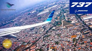 GARUDA INDONESIA B737-800 nice view TAKEOFF From Jakarta (CGK) To Yogyakarta (JOG)