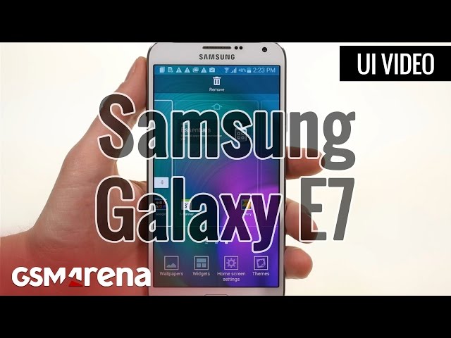 Samsung Galaxy E7 user interface