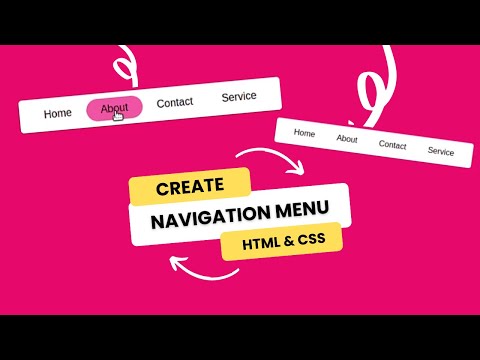 Animated Navigation Menu Bar using HTML CSS | Menu Hover Animation