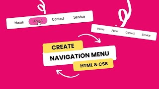Animated Navigation Menu Bar using HTML CSS | Menu Hover Animation