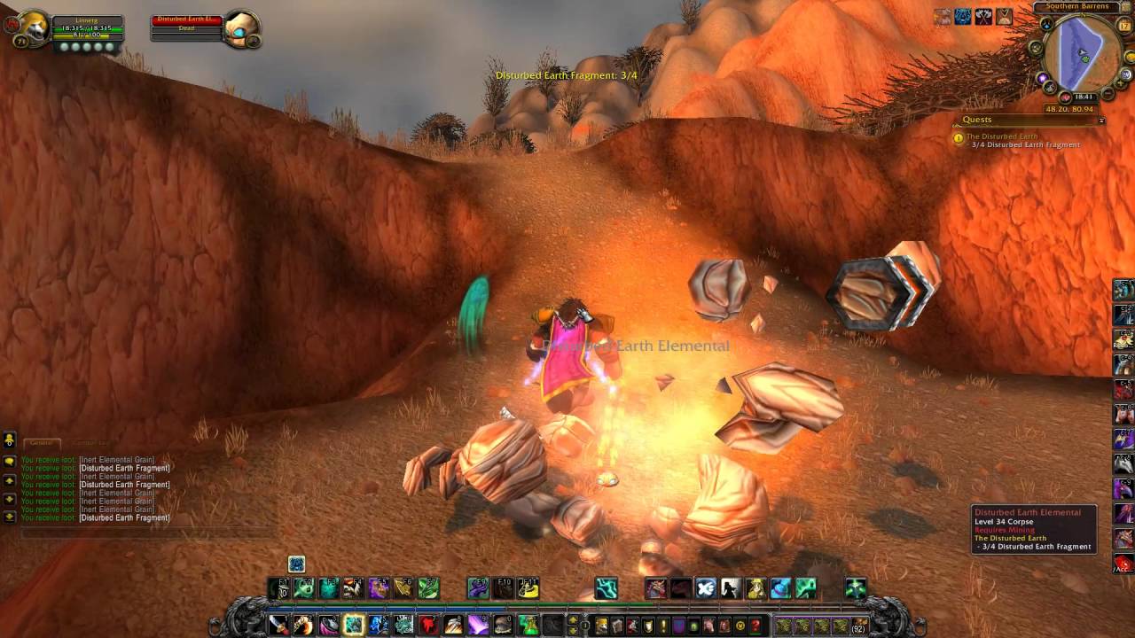 The Disturbed Earth Quest ID 24824 Playthrough Southern Barrens
