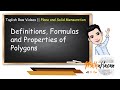 Definitions, Formulas and Properties of Polygons | Taglish Raw Videos || Plane and Solid Mensuration