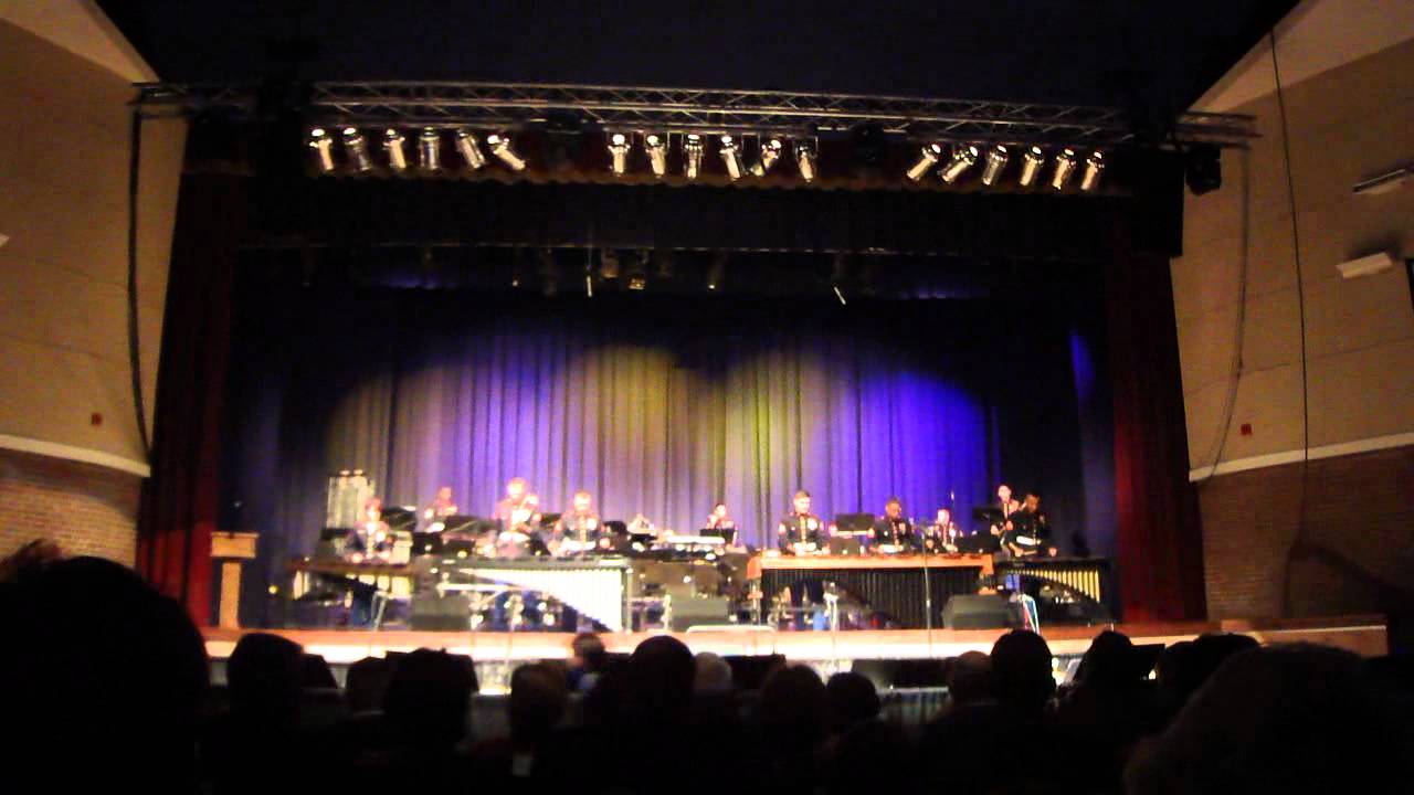 2nd Marine Aircraft Wing Band Cherry Point Christmas Concert 2011  Percussion opener