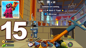 Pixel Combat: Zombies Strike - Gameplay Walkthrough Part 15 - Map Room of Thrones (Android Game)