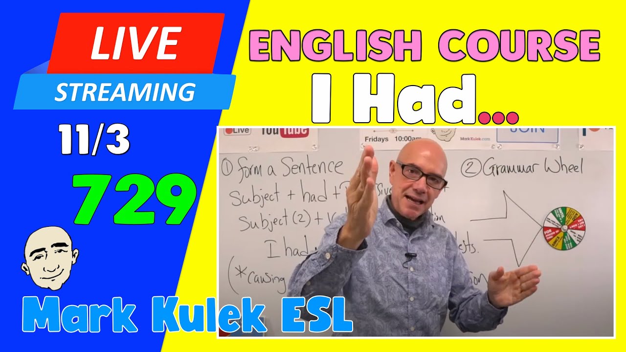 English Class #729 | Live Stream English Class - Mark Kulek ESL - YouTube