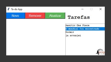 Python To Do app com Tkinter e SQlite - Parte 1 ( Front end )