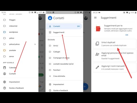 Come eliminare o unificare i contatti duplicati nella Rubrica di Android