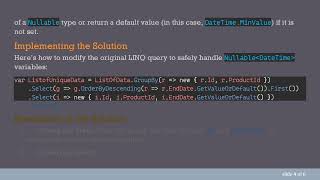 Handling Nullable DateTime in C# : How to Get the Maximum End Date Safely