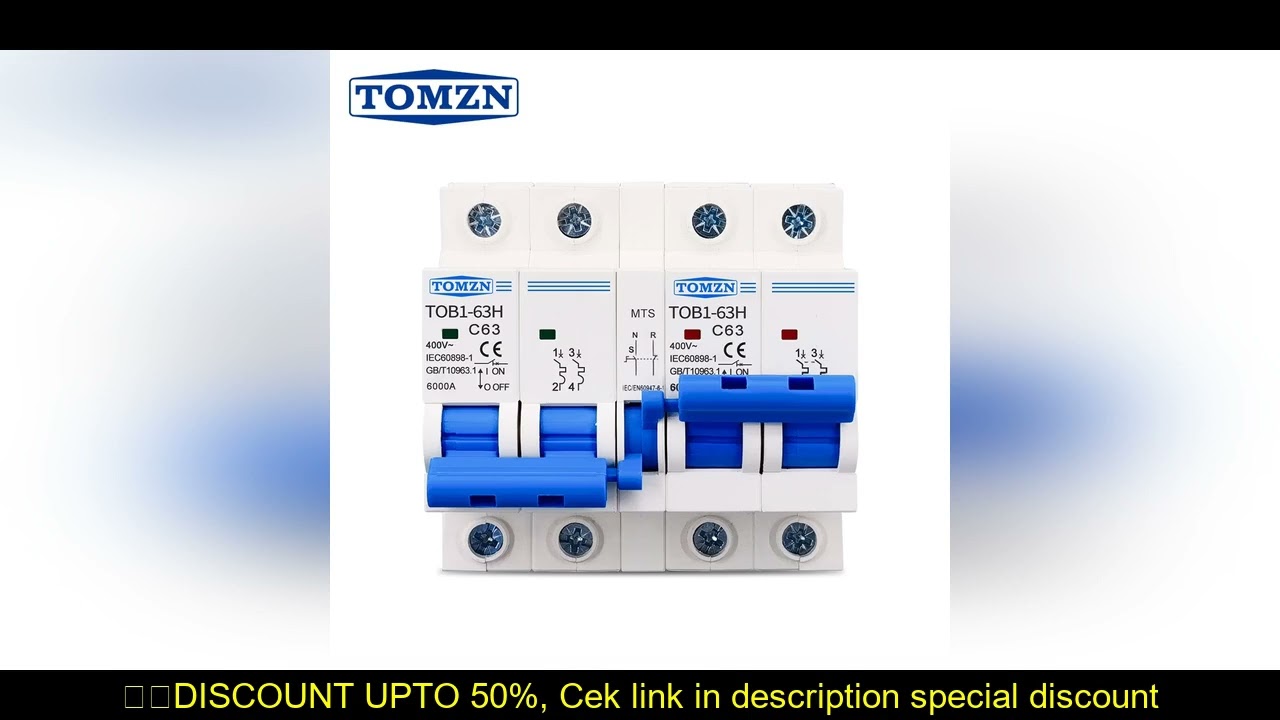 2P+2P MTS TOMZN AC Dual power Manual transfer switch Circuit breaker MCB 50HZ/60HZ